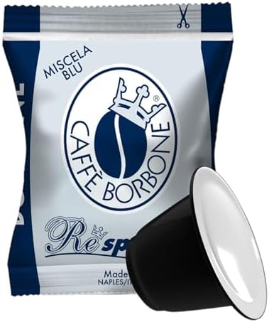 Caffè Borbone Respresso, Blaue Kaffeemischung - 50 Kapseln - Kompatibel mit Nespresso®* Haushalts-Espressomaschinen