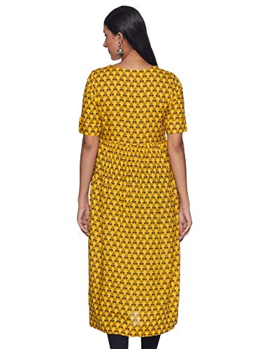 Image of Haute Curry by Shoppers Stop Womens Round Neck Printed Kurta