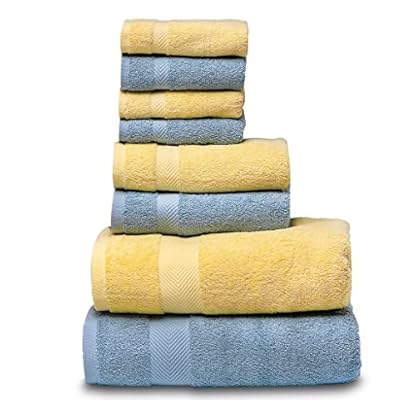 P9IDEDFH Badetuch-Set, 2 große Badetücher, 2 Handtücher, 4 Waschlappen, Baumwolle, sehr saugfähige Badetücher (8 Stück) (Farbe: A, Größe: 1 Stück) (B 1 Stück)