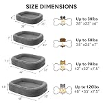 JOEJOY Orthopedic Dog Beds Large Sized Dog, XL Egg-Crate Memory Foam Pet Couch Bed with Bolster Sides, Waterproof Lining, Removable Washable Cover & Non-Slip Bottom, Grey - Image 6