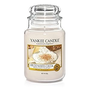 Yankee candle classic jar spiced white cocoa 107 x 107 x 168 cream  urban country home decor