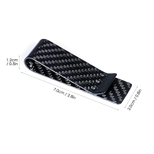 Kiboule Clipe de dinheiro de fibra de carbono design clássico suporte de cartão fino super prático t