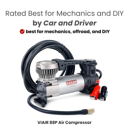 VIAIR Digital EVC88P - Portable Air Compressor Tire Inflator for Car, Truck, SUV & RV | Preset Automatic Shut Off Feature | 12V Heavy Duty On/Off Road Tire Pump Air Compressor 120 PSI