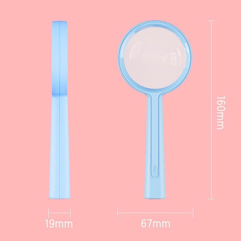 Macaroon Handheld Magnifying Glass 5X Optical Lenses Reading Magnifier 3pcs