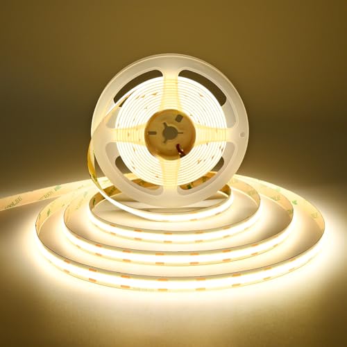 Tira LED COB flexible 16.4ft luz blanca natural 4000K miniatura 1