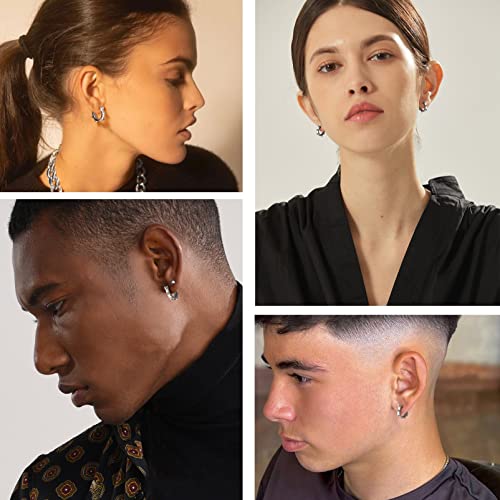 Kpop Punk Spike Earrings Women Men Sterling Silver Hedgehog Huggie Earrings #TOP1