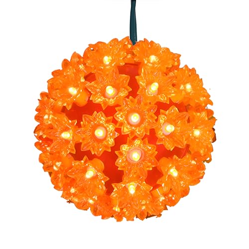 50 LED Orange Starlight Sphere Ball Lights, Commercial Grade 6