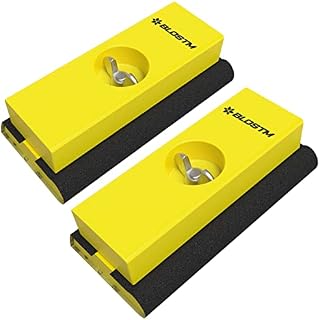 BLOSTM Mini Sanding Blocks 2 Pack - 11cm Hand Sanding Block Fits 140 x 114 mm Sandpaper Sheets - Compact Sandpaper Block Ideal for Auto Body Repair, Finishing Furniture, Sanding Wood & Metal - 2 PCS