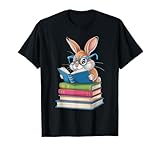 Photo Gallery carino coniglietto di lettura occhiali libri bookworm reader insegnante maglietta Photo Gallery carino coniglietto di lettura occhiali libri bookworm reader insegnante maglietta