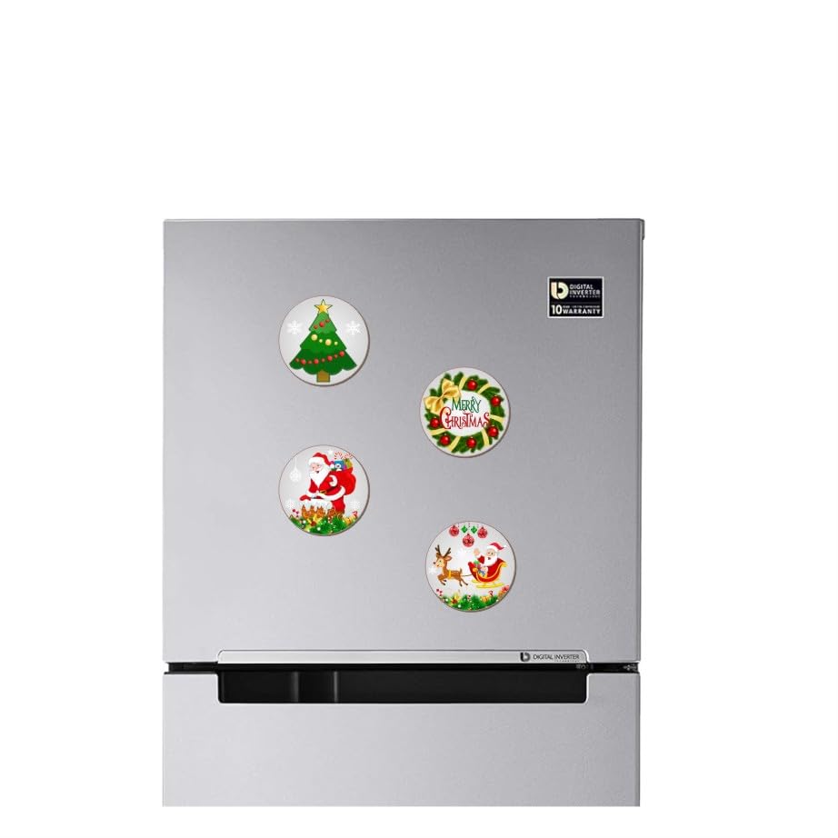 Image of LIVELLO Wooden Fridge Magnets for Home & Kitchen | Gift Items | Refrigerator Decorative Magnet | Funny Magnets | Kitchen Funny | Indian Cultural Themed Magnets (Multicolor 13)