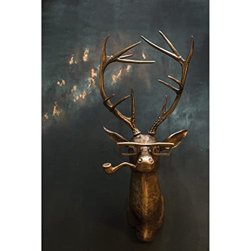 Littryee Deer Head Ornaments, Deer Head Wall Art Animal Head Art Decor, Animal Head Wall Decor For For Home Wall Mount Decoration #TOP3