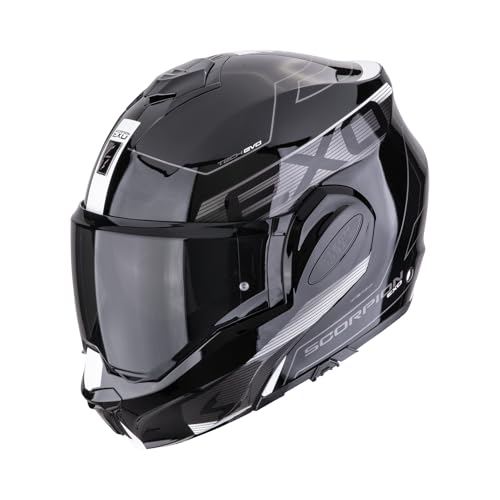 Casque moto modulable Scorpion Exo-Tech Evo Traveller Noir Blanc Taille M - 2