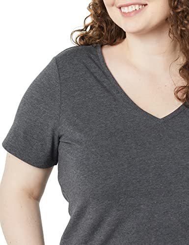 Image of Amazon Essentials Women's Plus Size Short-Sleeve V-Neck T-Shirt