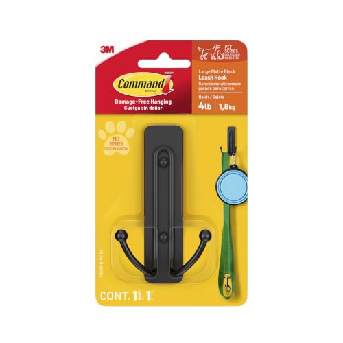 Command Large Black Double Hooks, 1 Hook, 1 Strip - image 1