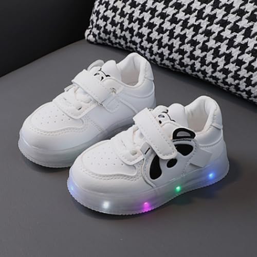 Baby Toddler Infant Boys Girls Light Up Shoes Kids Unisex Color Block Luminous Big Girls Tennis Shoes Size 43
