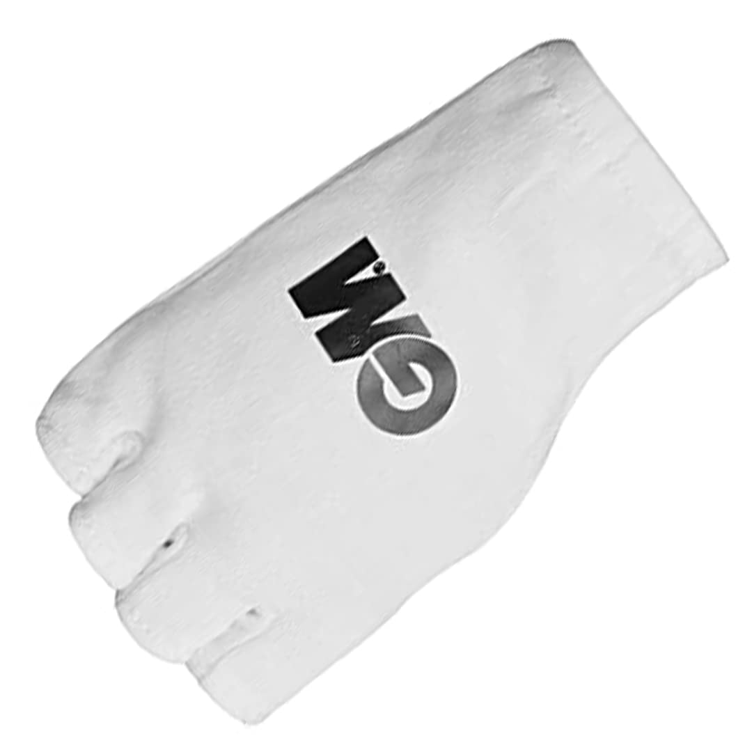 GM Fingerless Inner Gloves | Color: White | Size: Mens | Material: Cotton | For Men & Boys | Comfortable Fit | Highly Durable | Sweat Absorption | Double sided sweatband | Better grip 3