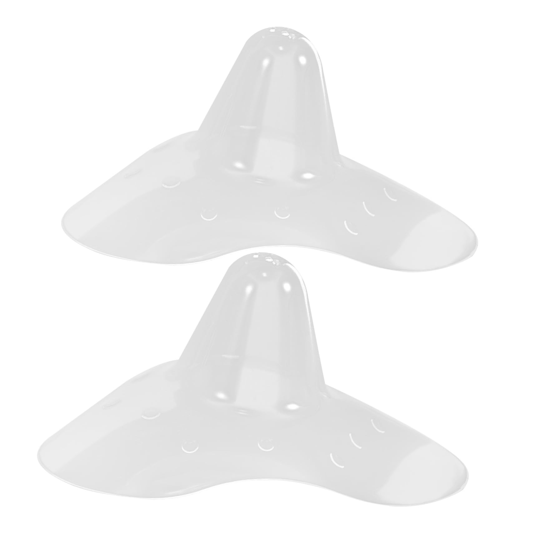 FAVOMOTO 2pcs Silicone Nipple Shields Reusable Breast Covers for Nursing Breastfeeding Protection