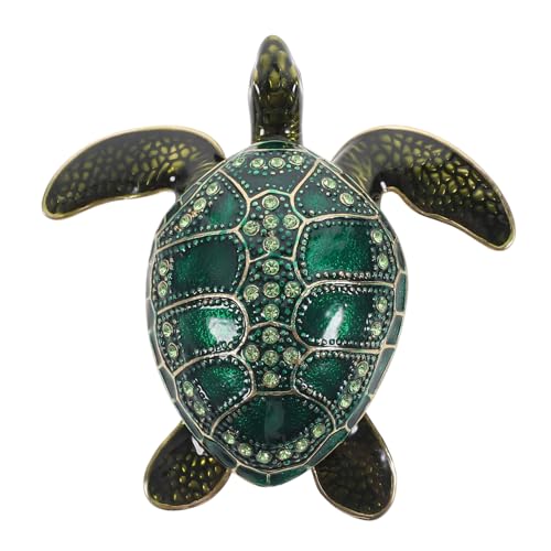 Bijoux breloques tortues de mer en émail, cadeau déco vintage idéal