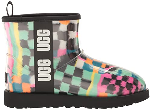 Ugg Women's Classic Clear Mini Checks Fashion Boot, Black Multi, 8 #TOP5