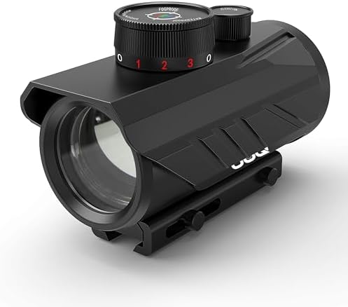 UUQ Tactical 1x30mm Reflex Green/Red/Blue 3 MOA Dot Sight with Dichroic Multi-Layer Coating, High Light Transmission Optic Lens, Dual Wide Rifle Scope,Fits 11/20mm Rail Mount