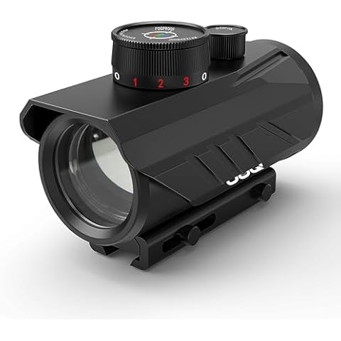 UUQ Tactical 1x30mm Reflex Green/Red/Blue 3 MOA Dot Sight with Dichroic Multi-Layer Coating, High Light Transmission Optic Lens, Dual Wide Rifle Scope,Fits 11/20mm Rail Mount Cover