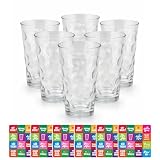 6 x Pfalz Dubbeglas 0,25 L + 6 x 'Pfälzer Sprüche' Woideckel - Weinschorle Gläser, Pfalz Weinfeste Schorle Gläser, Pfälzer Dubbegläser