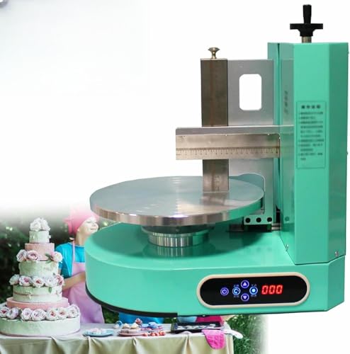 Máquina para decorar tartas de cumpleaños con capa suave de crema, máquina automática para glaseado de tartas,para tartas de 4 a 12 pulgadas, plato giratorio redondo de velocidad ajustable de 35 cm