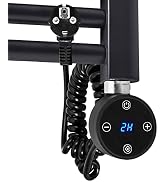 EMKE Sèche-Serviettes Électrique avec WiFi Thermostat 76 x 60 cm 400 Watts Anthracite, Sèche-Serviettes Électrique avec Résistance Électrique Inclus avec Minuterie