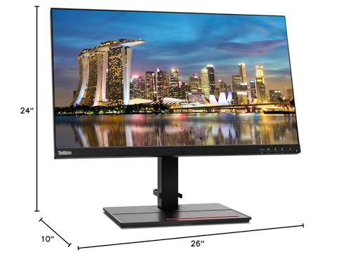 Image of Lenovo ThinkVision P27u 3840 x 2160 LED Backlit Ultra HD 4K LCD Monitor, 2-Pack Bundle with HDMI, DisplayPort, Daisy Chain Ready, Dock, USB-C, Integrated Speakers, Desk Mount Dual Monitor Stand