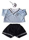 Blue Soccer Uniform Outfit Teddy Bear Clothes Fit 14