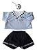 Blue Soccer Uniform Outfit Teddy Bear Clothes Fit 14" - 18" Build-a-bear, Vermont Teddy Bears, and Make Your Own Stuffed Animals
