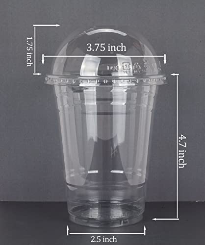 Image of Golden Apple Cup series, 16oz-50sets Clear Plastic cups with Dome lids no hole, BPA Free