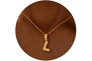 Sparkling Gold Bubble Letter Necklace: Define Your Style