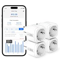 meross – Meross Mini 4er Pack WLAN Steckdose mit Strommessung, Alexa-