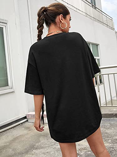 Image of REVEXO Women's Cotton Blend Half Sleeve Womens /Girls /Teenagers /Pragnet Womens Printed Loose Fit T-Shirt Round Neck /Oversized T-Shirts.