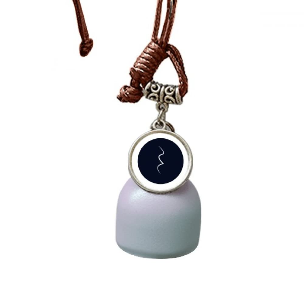 Atrapasueños de coche con campana de música blanca y acabados artesanales Premium