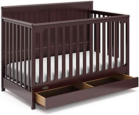 Graco Hadley 5-in-1 Convertible Crib with Drawer, Espresso