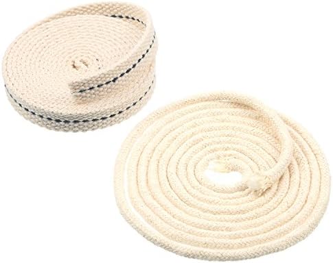 1/2 Inch Flat Cotton Oil Lamp Wick Oil Lanterns Wick 6 Feet Roll with 4 mm by 5 Feet Round Braided Cotton Replacement Oil Lamps Wick Burner