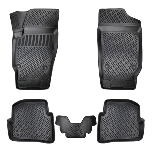 Tapis de sol voiture anti-odeur et facile à nettoyer pour Volkswagen Polo V 2009-2017
