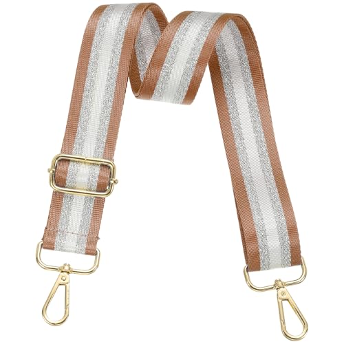 Image of PATIKIL Purse Strap, Wide Shoulder Strap Adjustable Crossbody Bag Straps Universal Replacement Shoulder Bag Belt for Women's Handbags Canvas Guitar Bag Backpack, Brown