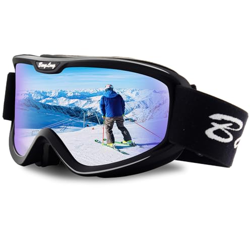 Lunettes de ski anti-buée compatibles avec casque de glisse