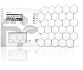 VViViD 11 Sheets Peel and Stick White Gloss Faux Ceramic Hexagon Wall Tiles, Self Adhesive Backsplash 12”x12” Kitchen, Bathroom (11 sq. ft.)
