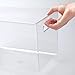 mDesign Deep Plastic Home Storage Organizer Bin with Built-in Handles for Cube Furniture Shelving in Office, Closet, Cabinet, Bedroom, Bathroom, Nursery, Dorm - 4 Pack - Clear