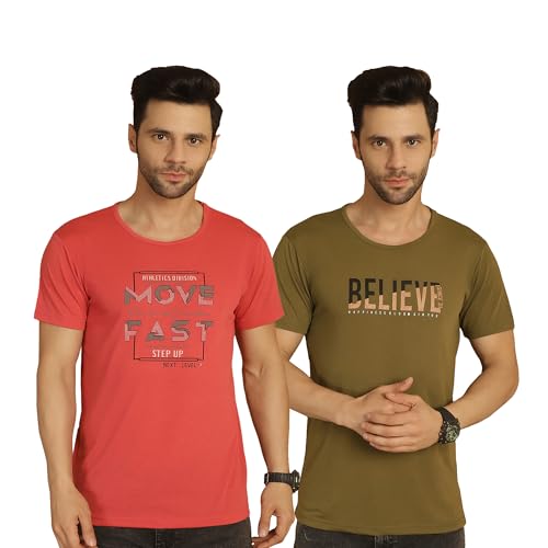 Image of Mack Jonney Regular Fit Mens Tshirts(Pack of 2-MACK631784)