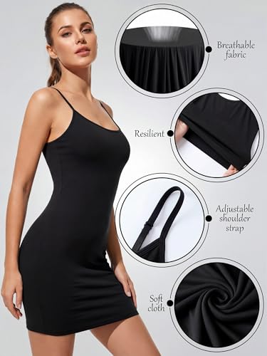 Image of Geyoga Long Tank Tops for Women, Long Camisoles Workout Tops Adjustable Spaghetti Strap Women's Camis Undershirts