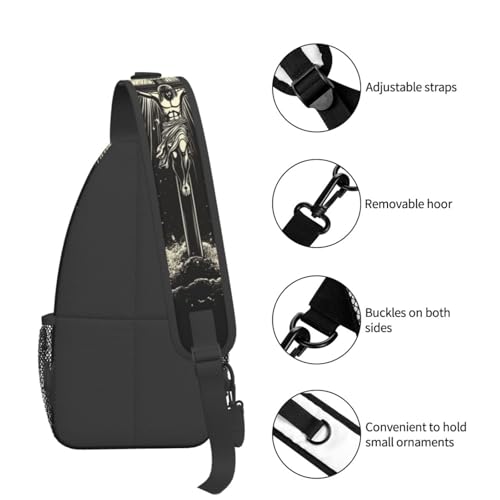 Image of Crossbody Bag Jesus Moonlight Cross Sling Bag Backpack Chest Bags Shoulder Bag for Women Men