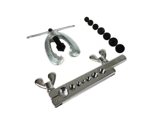 EZ Travel Collection Double Flaring Brake Line Tool Kit with Fittings (9 Piece Set)