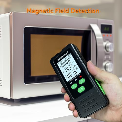 EMF Meter, 3-in-1 Digital Electromagnetic Field Radiation Detector Hand-held Digital LCD EMF Detector, Great Tester for Home EMF Inspections, Office, Outdoor with a 9v Battery (RD630)