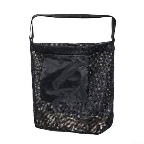 Sac à champignons avec bandoulière réglable, spacieux et pratique (Noir)