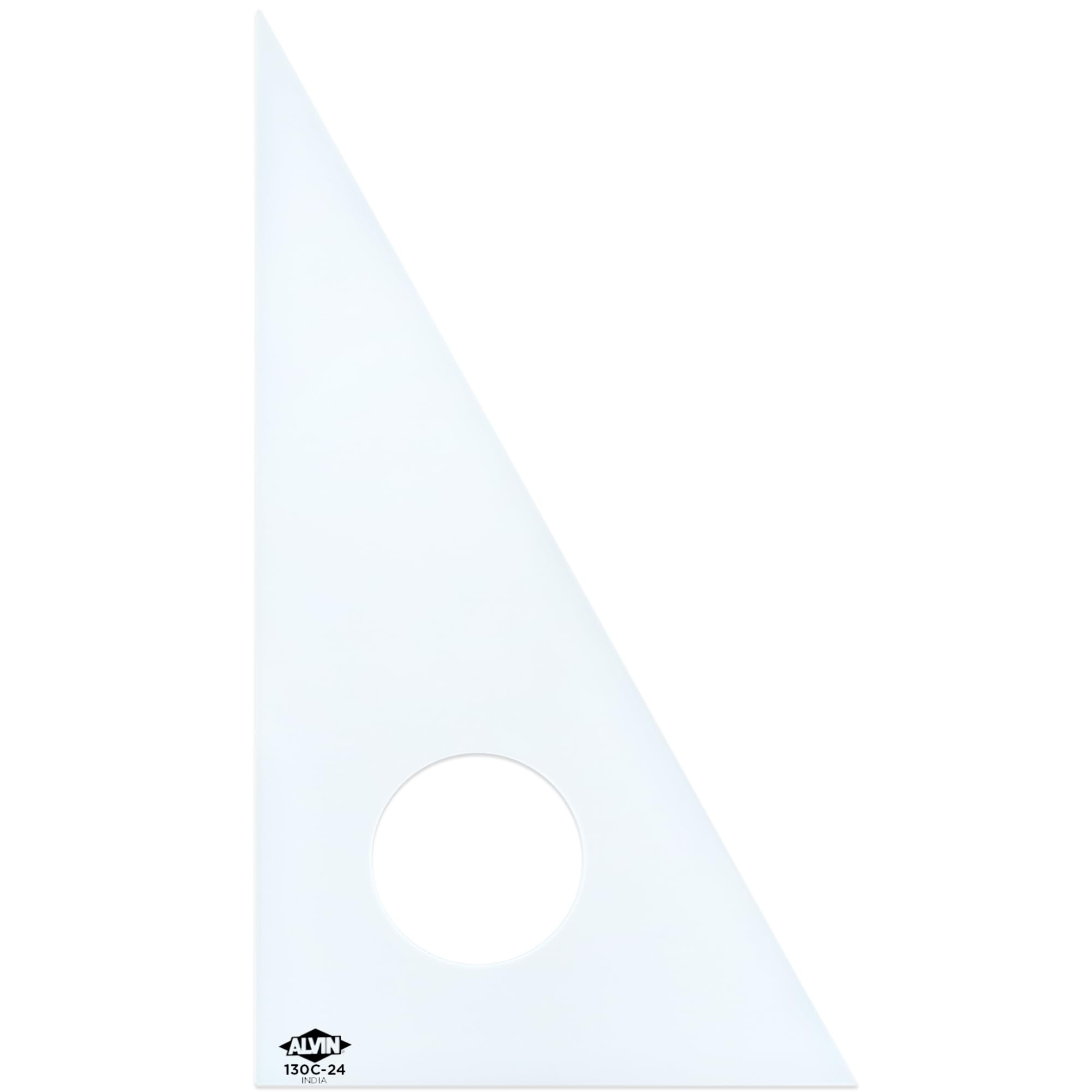 ALVIN Drafting Triangle, Clear Acrylic, 30/60 Degrees, 24 in, 130C-24